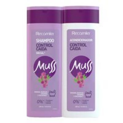 Imagen de Shampoo MUSS anticaida duo + acondicionador 2 unds x400 ml c/u Precio especial