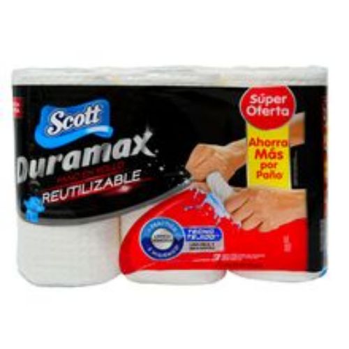 Imagen de Toalla de cocina SCOTT dura Max 3 unds x52 hojas c/u