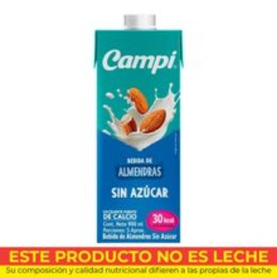 Imagen de Bebida de almendras CAMPI sin azúcar x900 ml