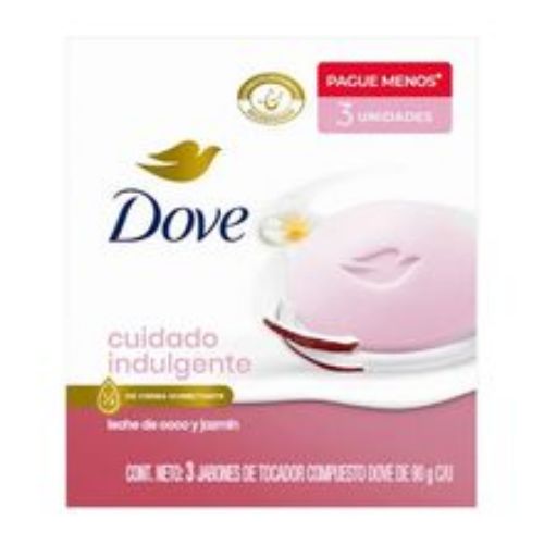 Imagen de Jabón DOVE leche de coco 3 unds x90 g c/u