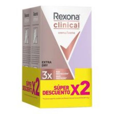 Imagen de Desodorante REXONA clinical extra dry 2 unds x48 g c/u