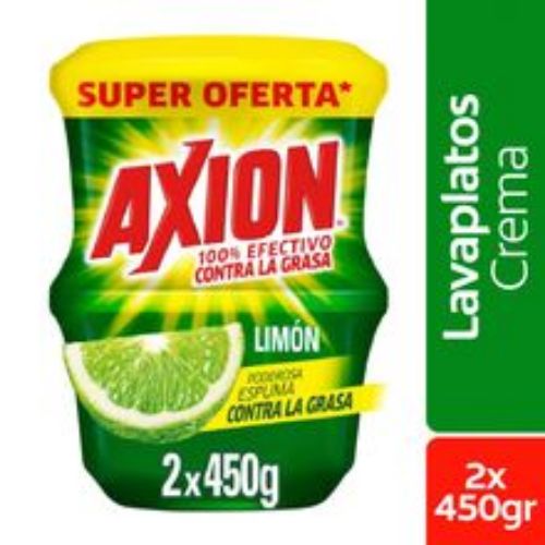Imagen de Lavaplatos AXION limón precio especial 2 unds x450 g c/u