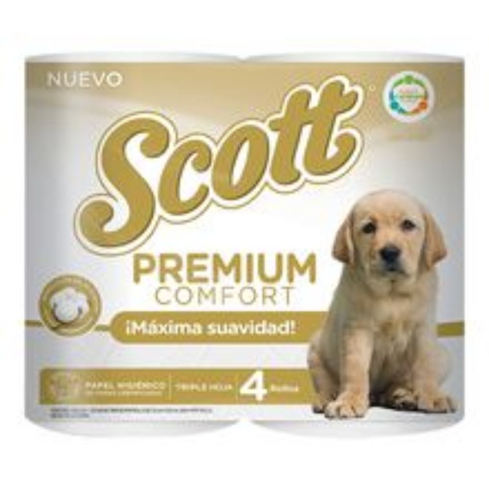 Imagen de Papel higiénico SCOTT premium comfort 4 rollos x24,8 metros