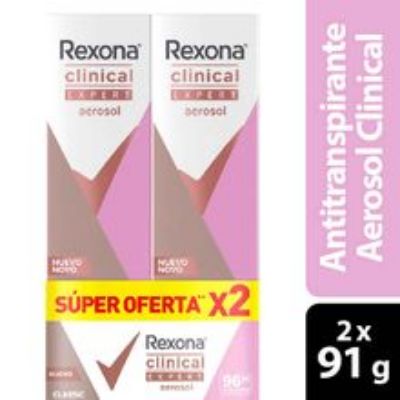 Imagen de Desodorante REXONA clinical clasico 2 unds x 91 g c/u