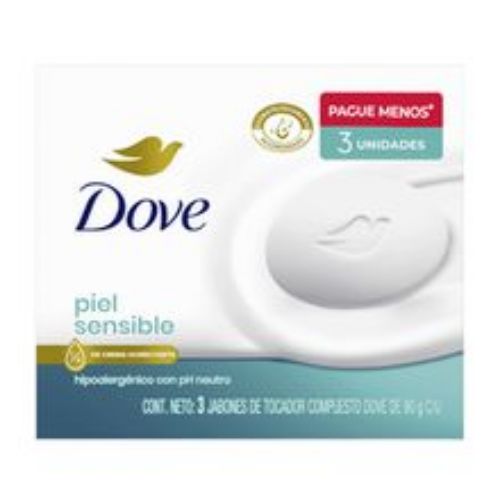 Imagen de Jabón DOVE piel sensible 3 unds x90 g c/u
