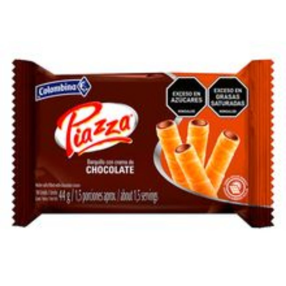Imagen de Barquillos PIAZZA sabor a chocolate x44 g