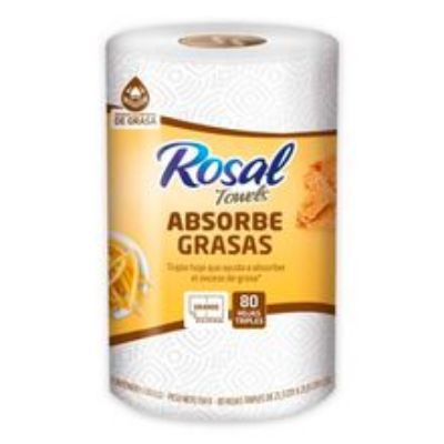 Imagen de Toallas de cocina ROSAL absorbe grasa x80 hojas