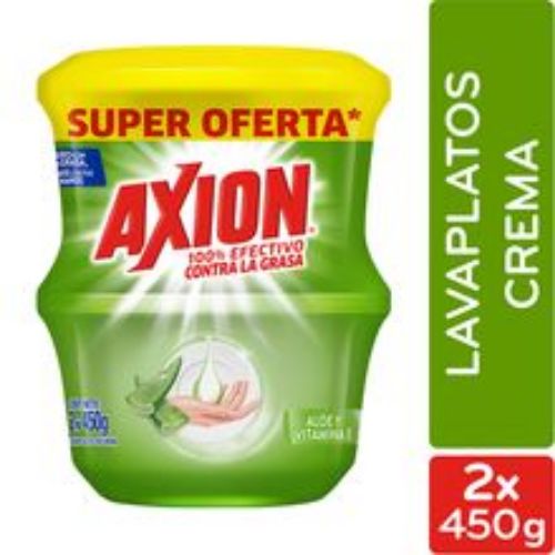 Imagen de Lavaplatos AXION con aloe y vitamina e precio especial 2 unds x450 g c/u