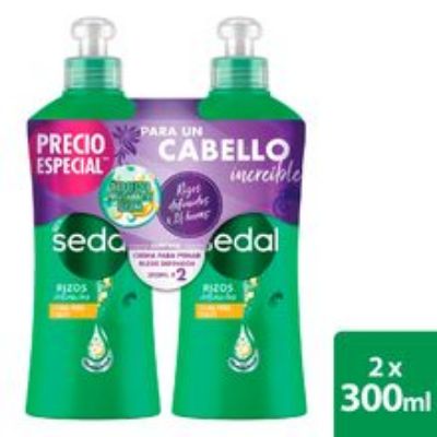 Imagen de Crema para peinar SEDAL rizos precio especial 2 unds x300 ml c/u