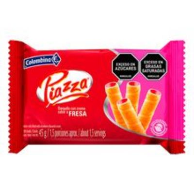 Imagen de Barquillos PIAZZA sabor a fresa x45 g