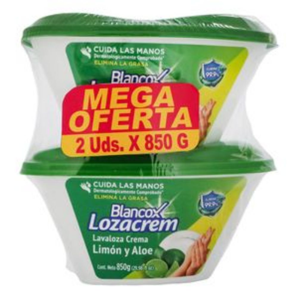 Imagen de Lavaloza LOZA CREM x2und aroma limón y aloe (1700 gr)