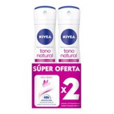 Imagen de Desodorante NIVEA aclarado satin spray 2 unds x150 ml c/u