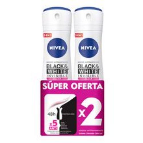 Imagen de Desodorante NIVEA women spray Black & White 2 unds x100 ml