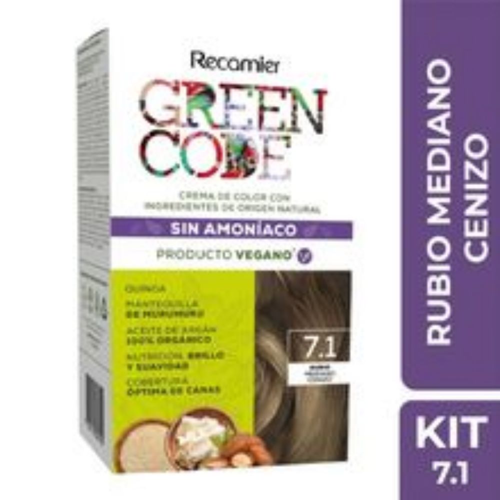 Imagen de Tinte GREEN CODE rubio medio cenizo N.° 7.1