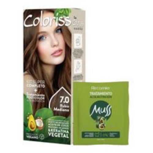 Imagen de Tinte COLORISS Rubio Mediano + Tratamiento N° 7