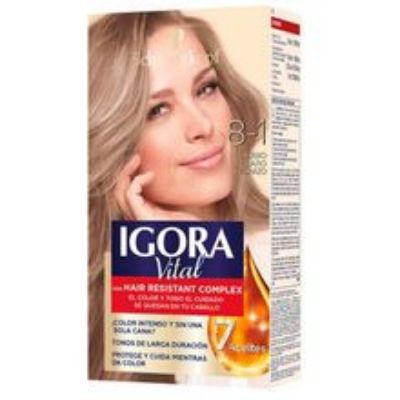 Imagen de Tinte IGORA vital rubio claro cenizo 2 tubos N.° 8.1
