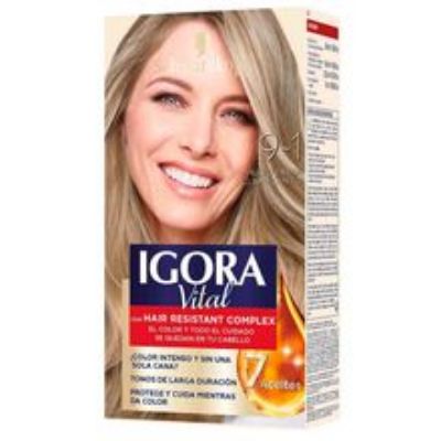 Imagen de Tinte IGORA vital rubio extra claro cenizo 2 tubos N.° 9.1
