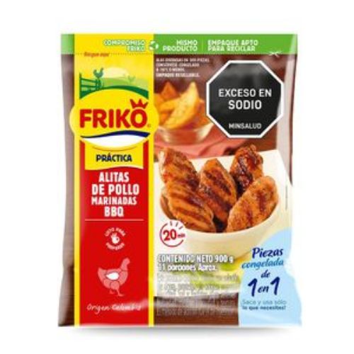 Imagen de Alitas o alas de pollo FRIKO HF adobadas BBQ (900 gr)