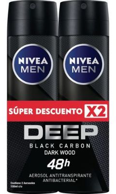 Imagen de Desodorante NIVEA men black carbón spray (300 ml)