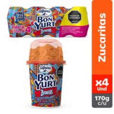 Imagen de Bonyurt ALPINA zucaritas 4 unds x170 g c/u
