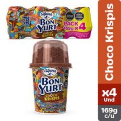 Imagen de Bonyurt ALPINA choco Krispis 4 unds x169 g c/u