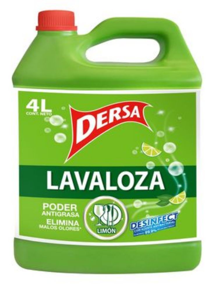 Imagen de Lavaloza DERSA líquido poder antigrasa limón