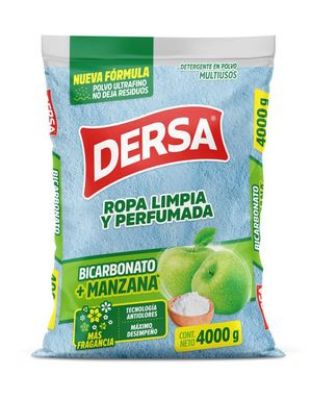 Imagen de Detergente en polvo DERSA multiusos bicarbonato + manzana (4000 gr)
