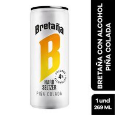 Imagen de BRETAÑA hard seltzer piña colada x269 ml