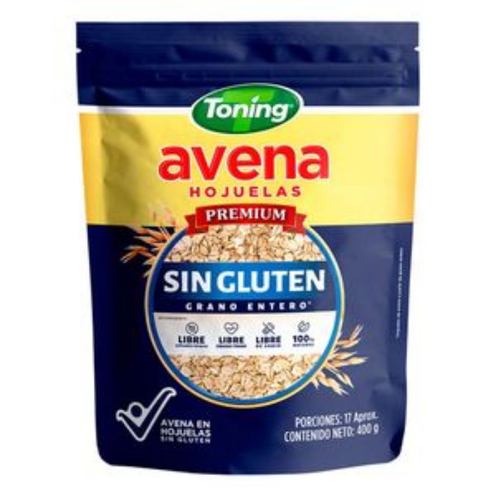 Imagen de Avena Hojuelas Sin Gluten Grano Ente TONING 400 gr
