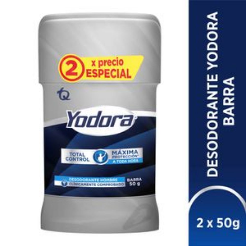 Imagen de Desodorante YODORA hombre barra total control (100 gr)