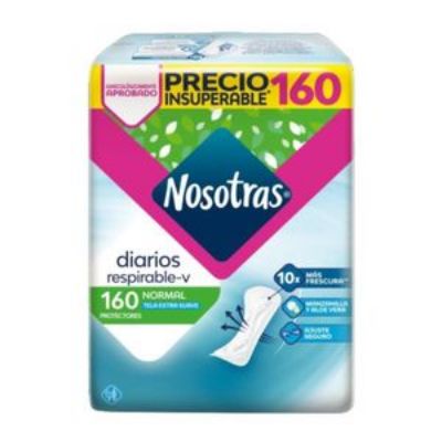 Imagen de Protectores NOSOTRAS diarios respirables (160 und)