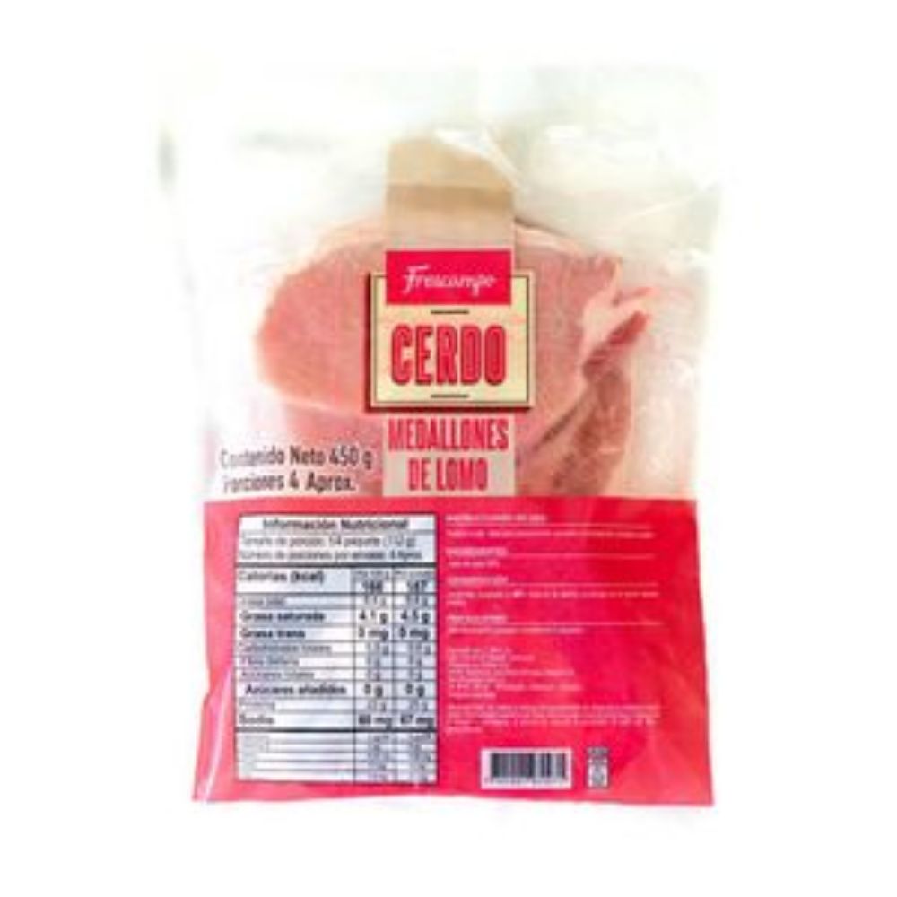 Imagen de Medalllones de lomo de cerdo FRESCAMPO fresco (450 gr)