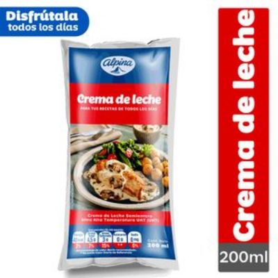 Imagen de Crema de leche ALPINA semi entera bolsa (200 ml)