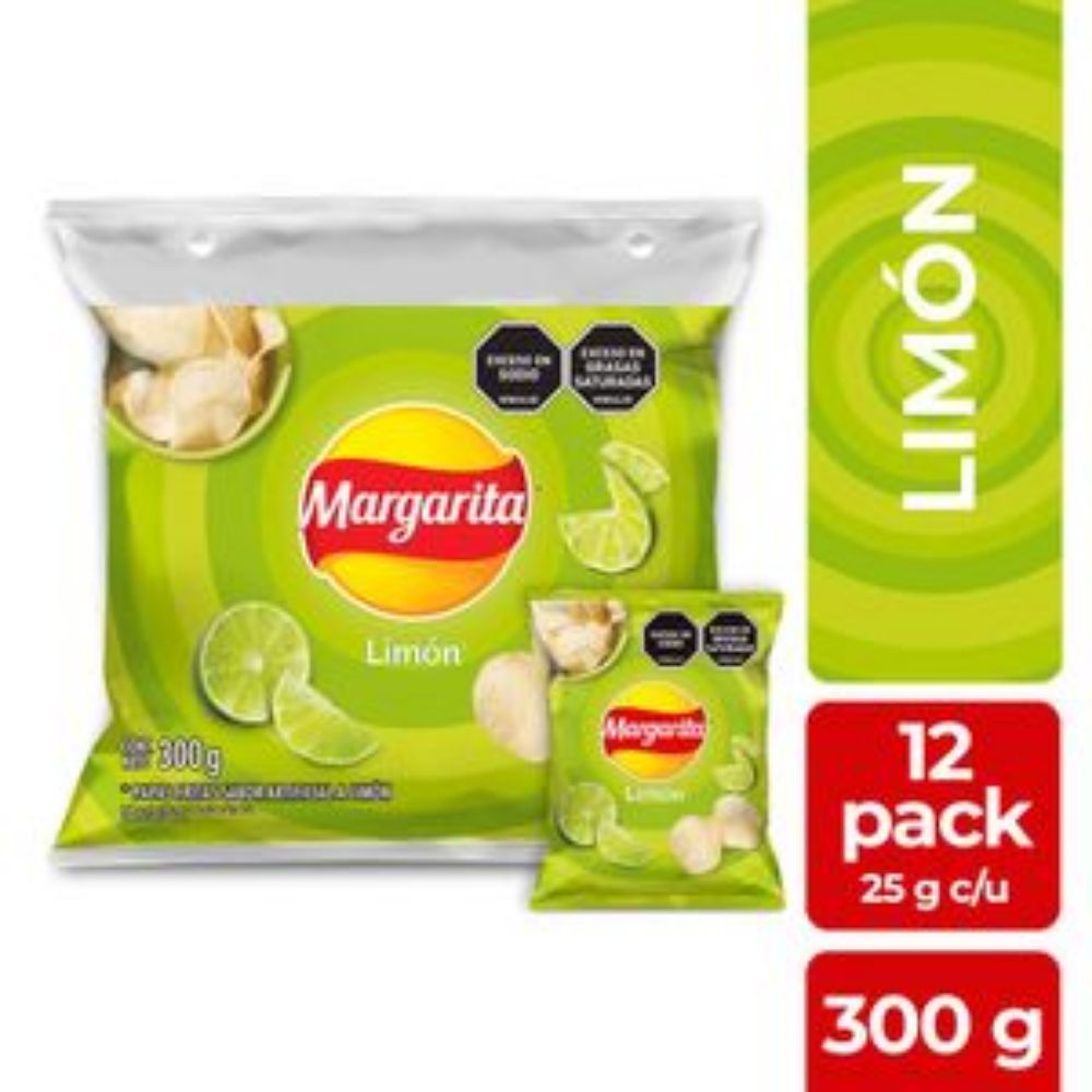Imagen de Papas MARGARITA Limón x12und 25gr (300 gr)