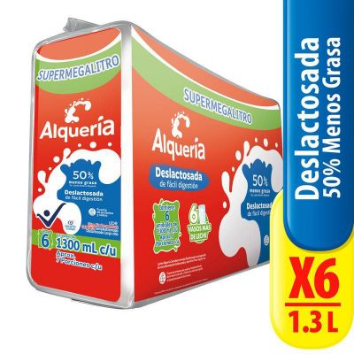 Imagen de Leche ALQUERIA deslactosada x6und 1300ml (7800  ml)