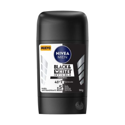 Imagen de Desodorante NIVEA black white men en barra (50  gr)