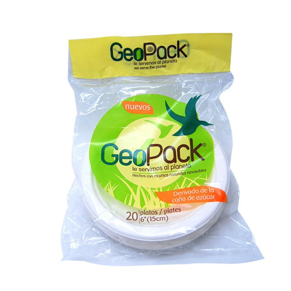 Imagen de PLATO BIODEGRADABLE 15 CM GEOPACK 00000041