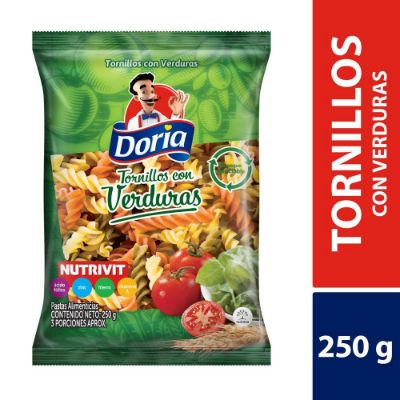 Imagen de Pastas DORIA tornillo verduras (250  gr)