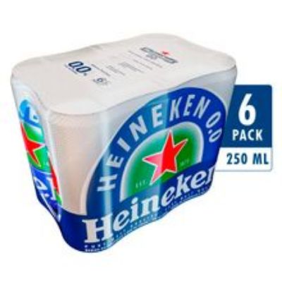Imagen de Cerveza HEINEKEN 0.0% 6 unds x250 ml c/u