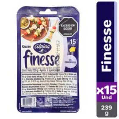 Imagen de Queso ALPINA finesse 15 unds x239 g