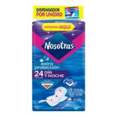 Imagen de Toallas higiénicas NOSOTRAS extra protección tela x24 unds