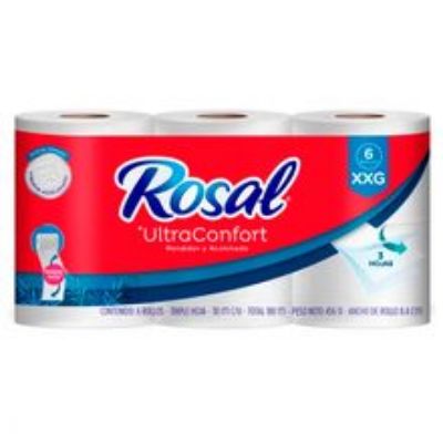 Imagen de Papel higiénico ROSAL ultraconf XXG x6 rollos 180 metros