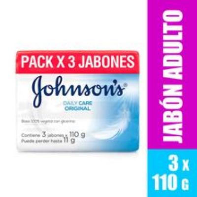 Imagen de Jabón JOHNSONS & JOHNSONS original 3 unds x110 g c/u