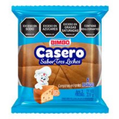 Imagen de Ponqué BIMBO casero 3 leches x220 g