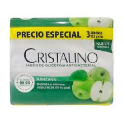 Imagen de Jabón CRISTALINO manzana 3 unds x125 g c/u