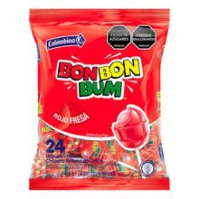 Imagen de Bon bon bum COLOMBINA fresa x24 unds
