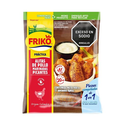Imagen de Alitas o alas de pollo FRIKO HF picantes (900  gr)