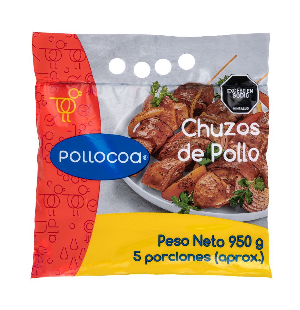 Imagen de Chuzo o brocheta de pollo POLLOCOA refrigerado x5und (950  gr)