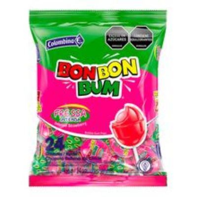 Imagen de Bon bon bum COLOMBINA fresa intensa x456 g