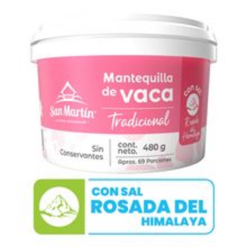 Imagen de Mantequilla de vaca SAN MARTÍN con sal x480 g